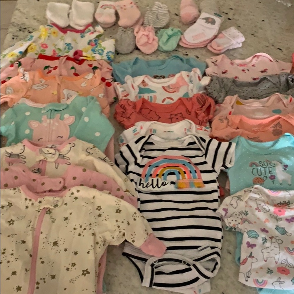 Newborn baby girl lot